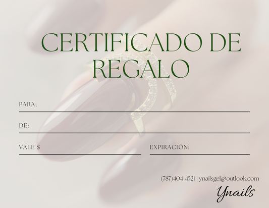 Certificado de regalo